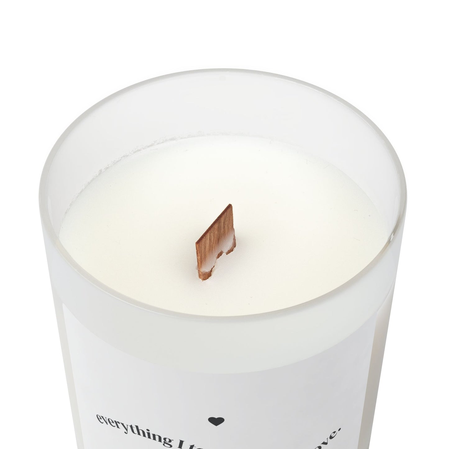 Everything I Touch Turns to Love Candle, 11oz Frosted Glass