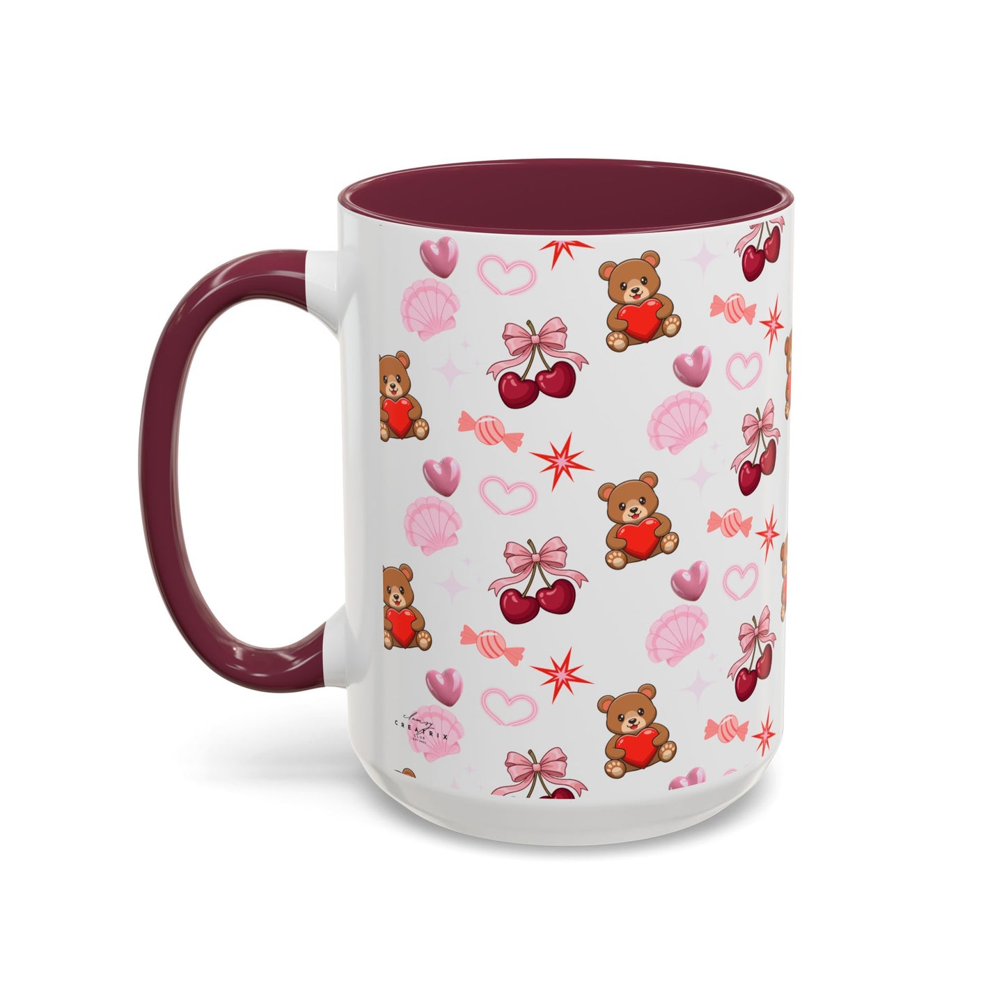 Cherry Hearts Colorful Mugs (11oz, 15oz)