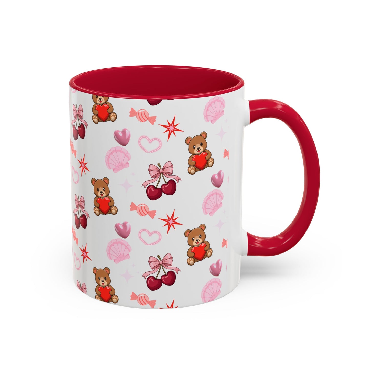 Cherry Hearts Colorful Mugs (11oz, 15oz)