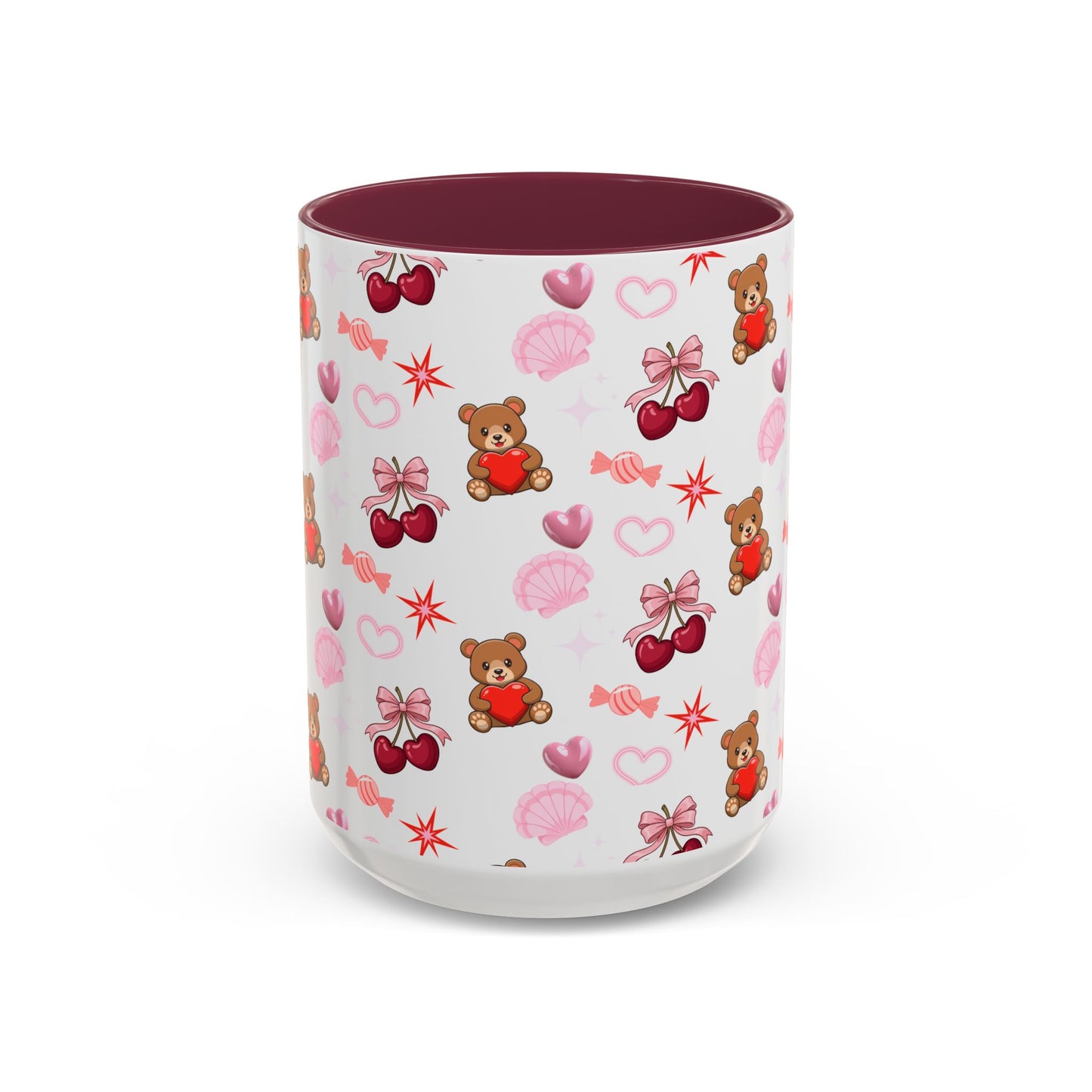 Cherry Hearts Colorful Mugs (11oz, 15oz)
