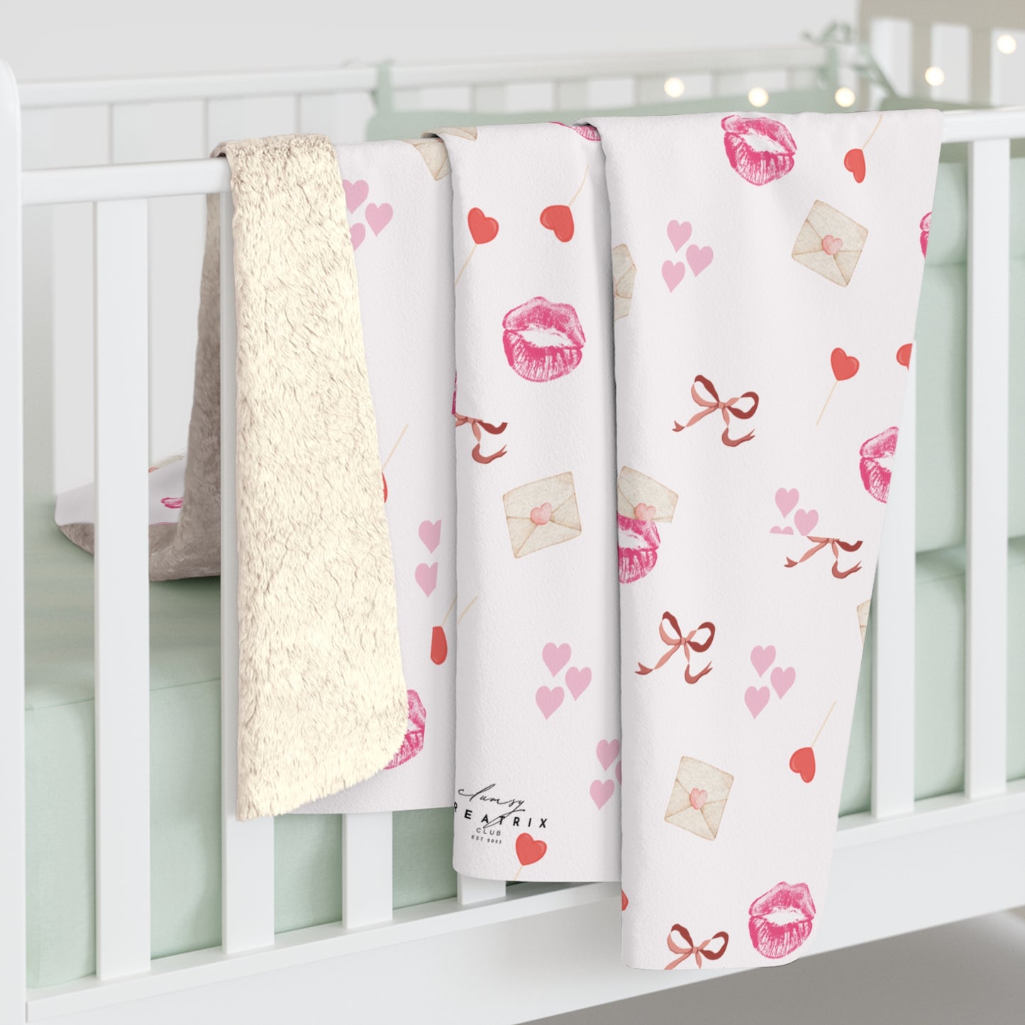 Love Letter Sherpa Fleece Blanket