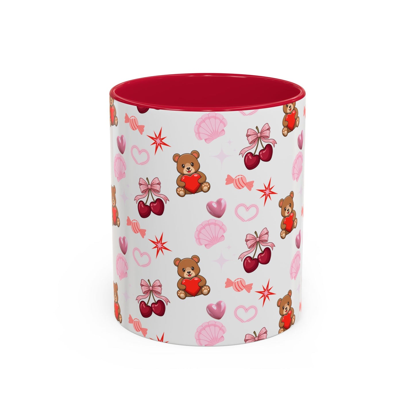 Cherry Hearts Colorful Mugs (11oz, 15oz)