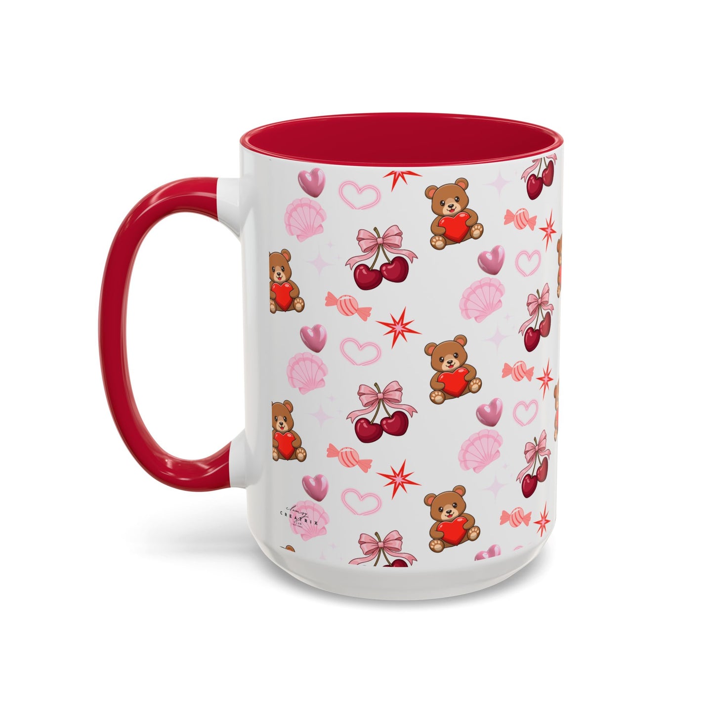Cherry Hearts Colorful Mugs (11oz, 15oz)