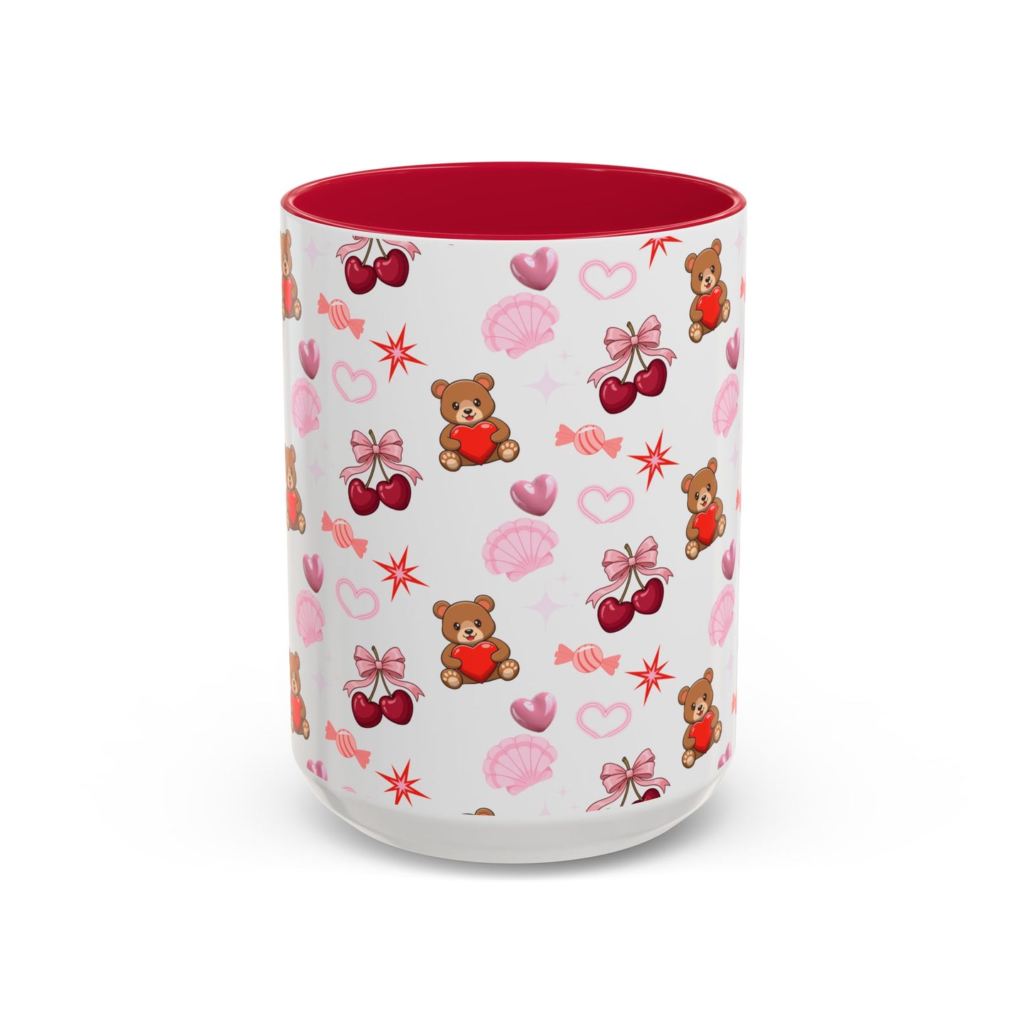 Cherry Hearts Colorful Mugs (11oz, 15oz)