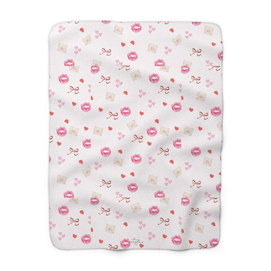 Love Letter Sherpa Fleece Blanket
