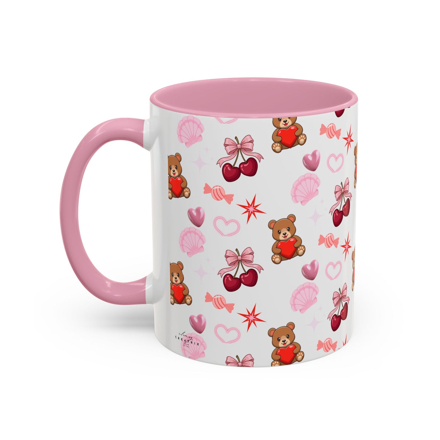 Cherry Hearts Colorful Mugs (11oz, 15oz)