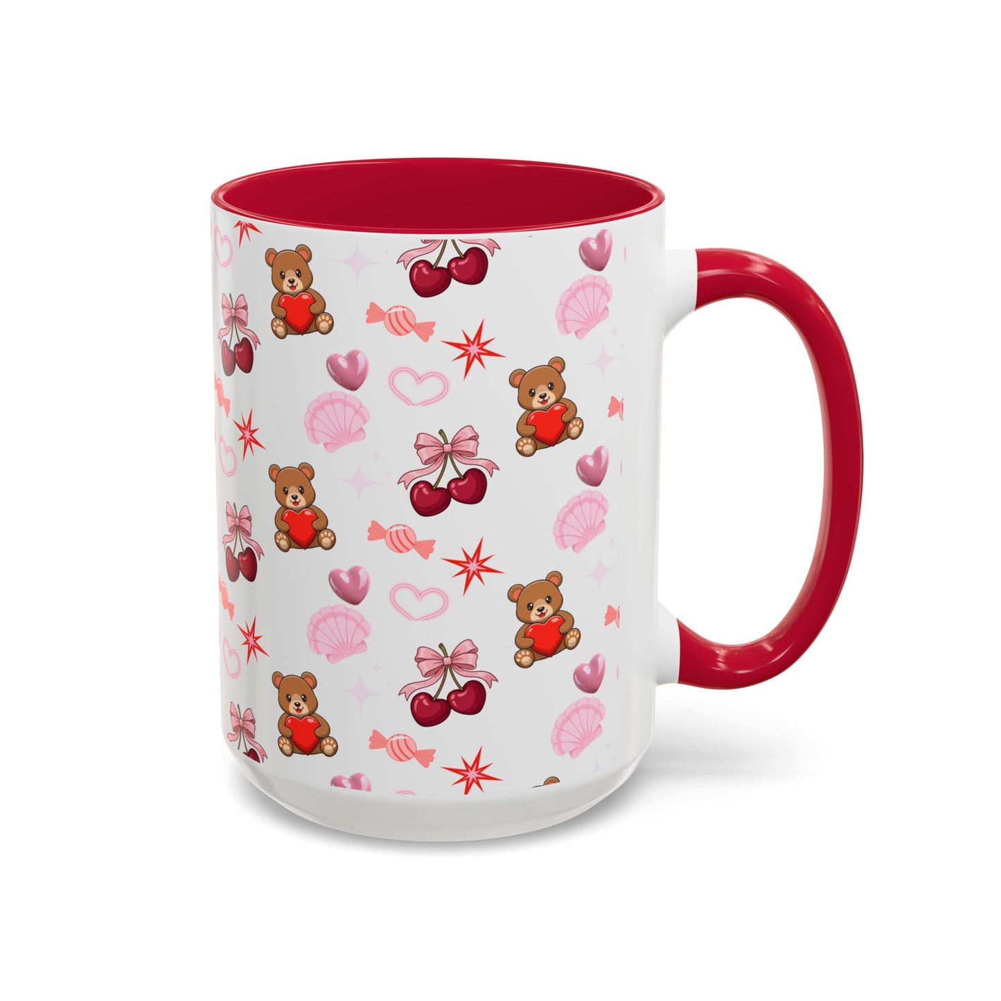 Cherry Hearts Colorful Mugs (11oz, 15oz)