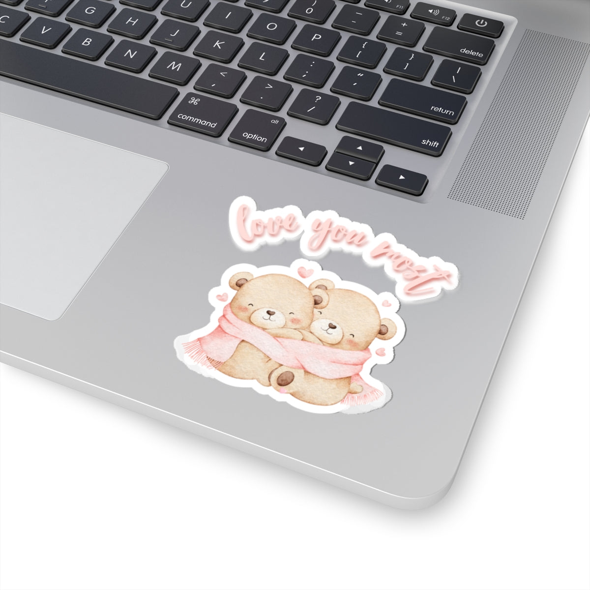 Love You Most Teddy Bears Kiss-Cut Stickers