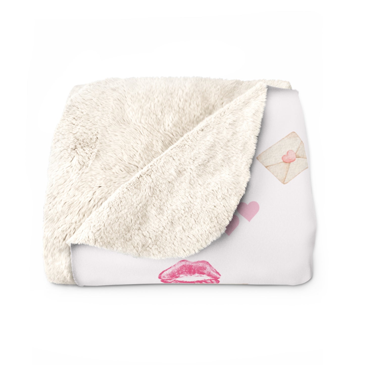 Love Letter Sherpa Fleece Blanket