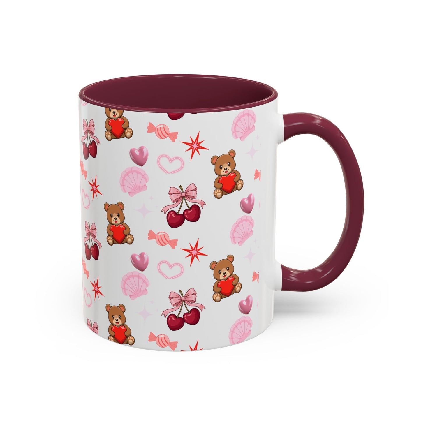 Cherry Hearts Colorful Mugs (11oz, 15oz)