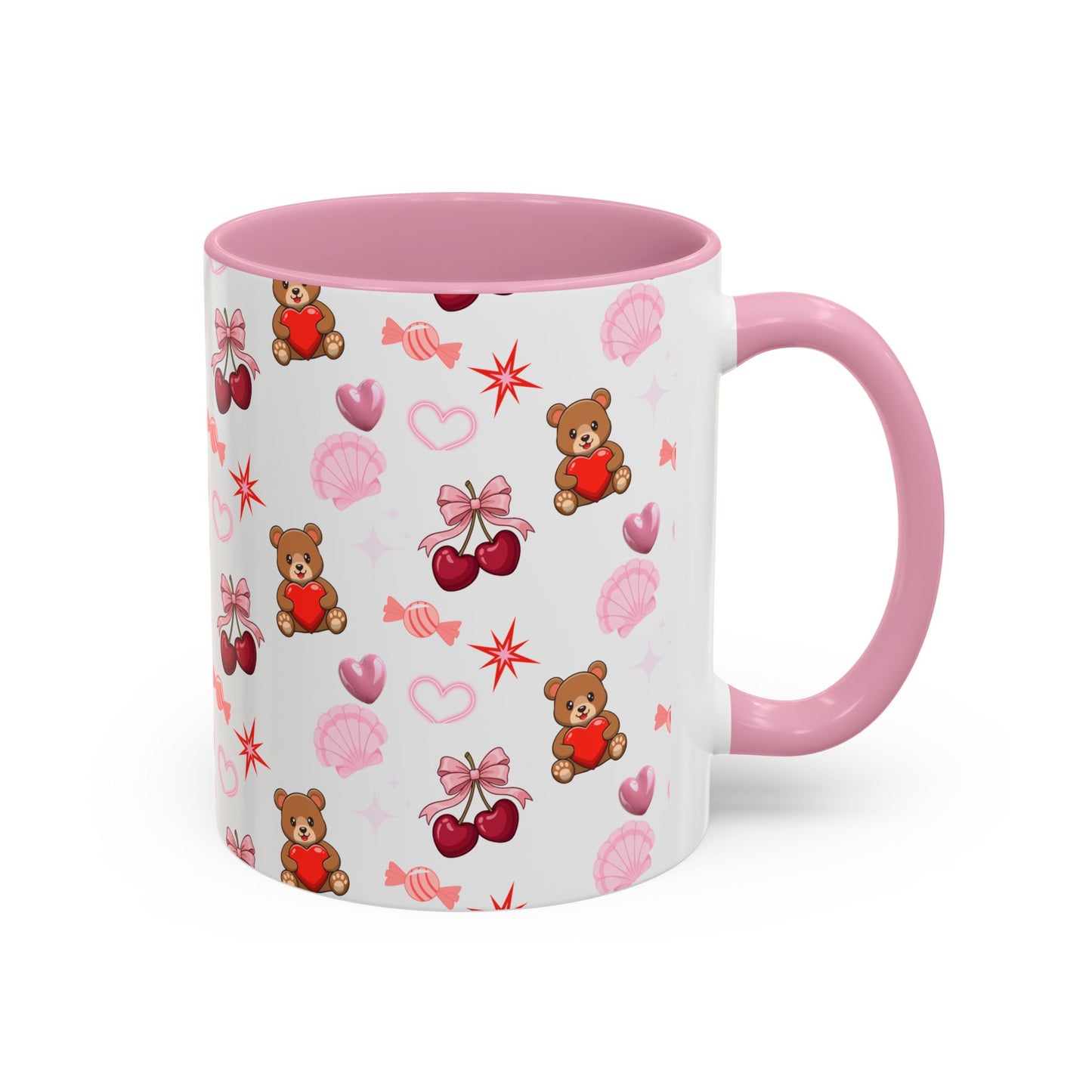 Cherry Hearts Colorful Mugs (11oz, 15oz)